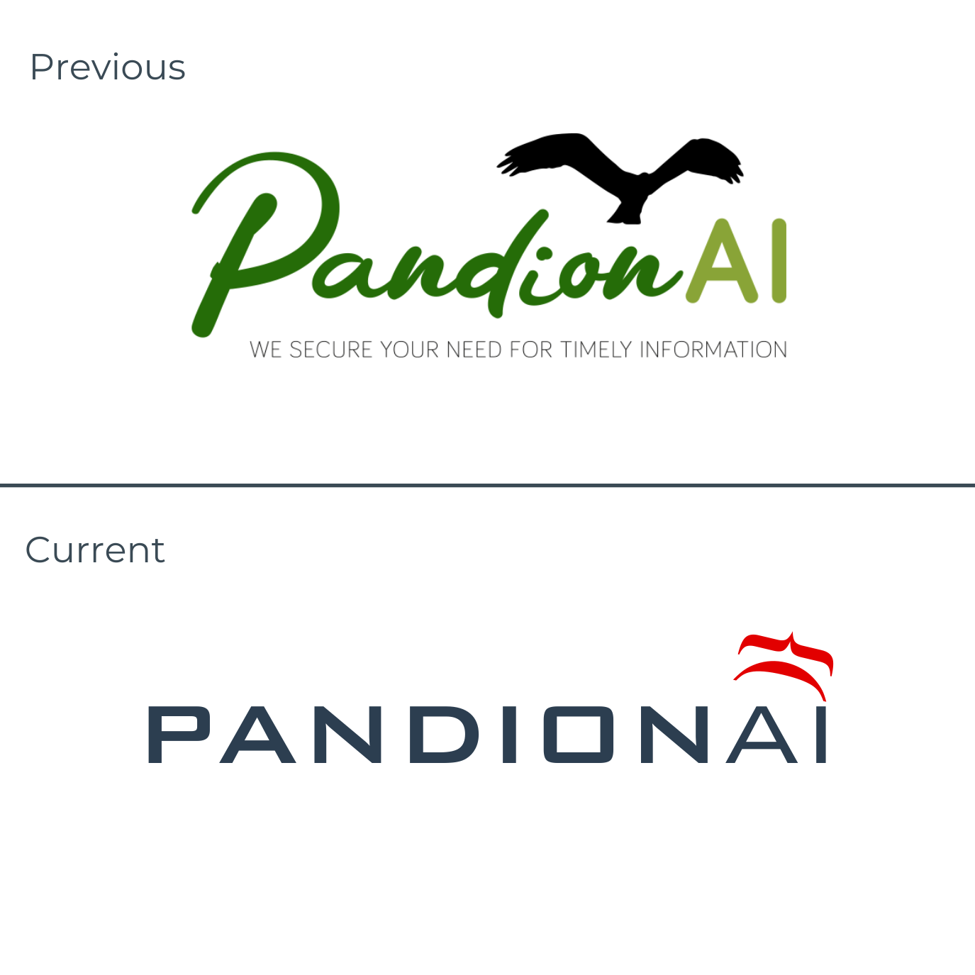 PandionAI Logo before after